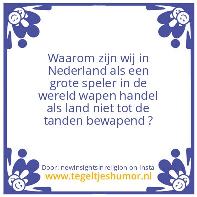 Tegeltje: Waarom ?