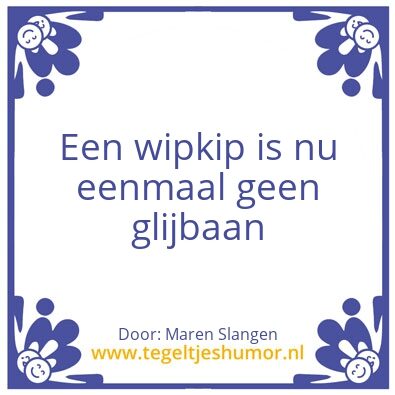 Tegeltje: Wipkip
