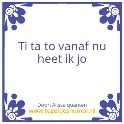 Tegeltje: Toveren