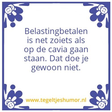 Tegeltje: belasting