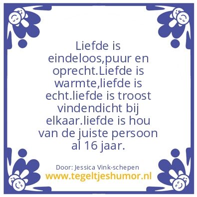 Tegeltje: Liefde is eindloos