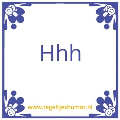 Tegeltje: Hhj