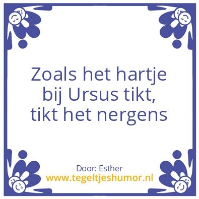 Tegeltje: Ursus