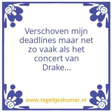 Tegeltje: Drake concert