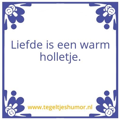 Tegeltje: Liefde
