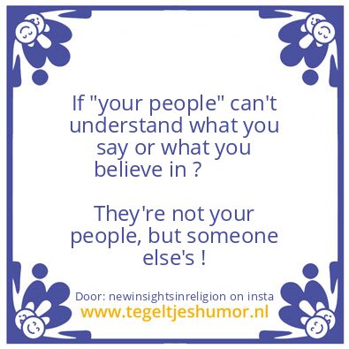 Tegeltje: “your people”