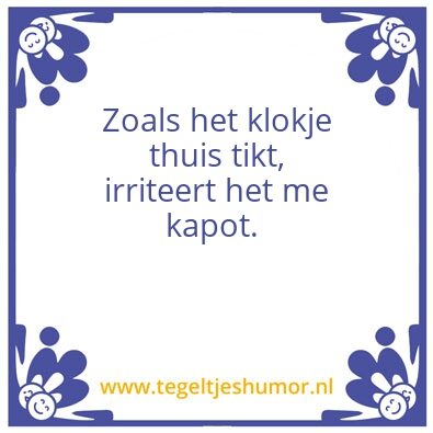 Tegeltje: Thuis
