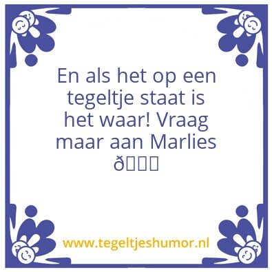 Tegeltje: Waar