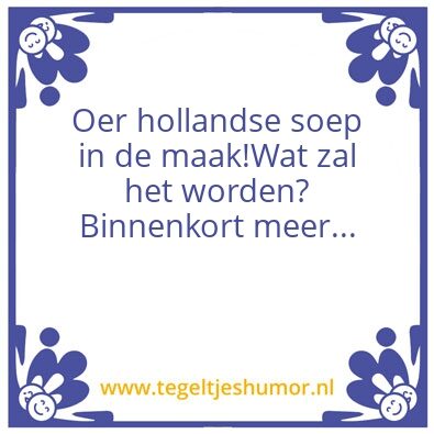 Tegeltje: Soep