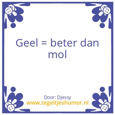 Tegeltje: GEEL