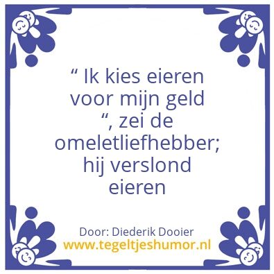Tegeltje: Omelet