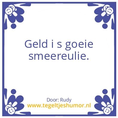 Tegeltje: Geld