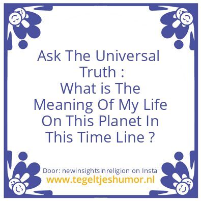 Tegeltje: Another Important Question !