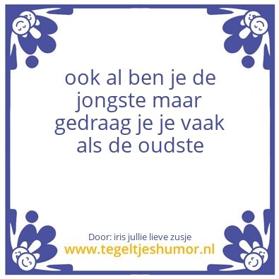 Tegeltje: zussen