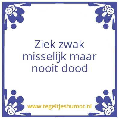 Tegeltje: Dood