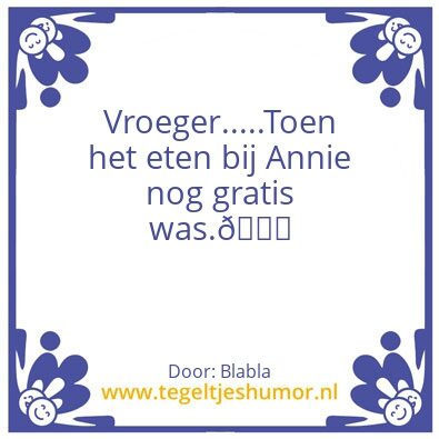 Tegeltje: Vroeger