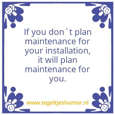 Tegeltje: Maintenance