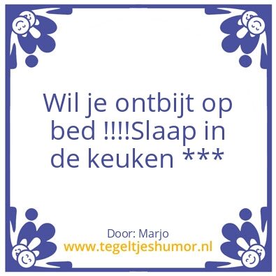 Tegeltje: Humor