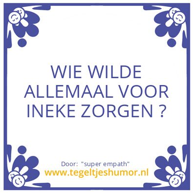 Tegeltje: “super empath”