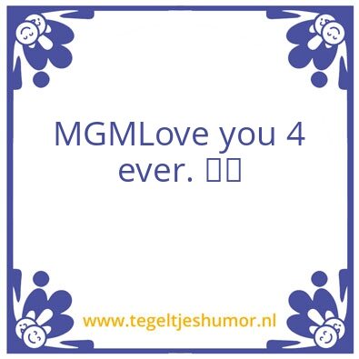 Tegeltje: MGM