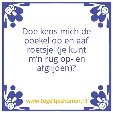 Tegeltje: Vijf