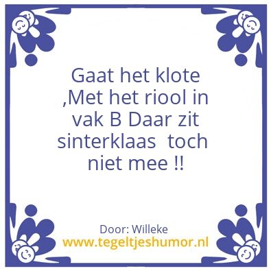 Tegeltje: Sinterklaas