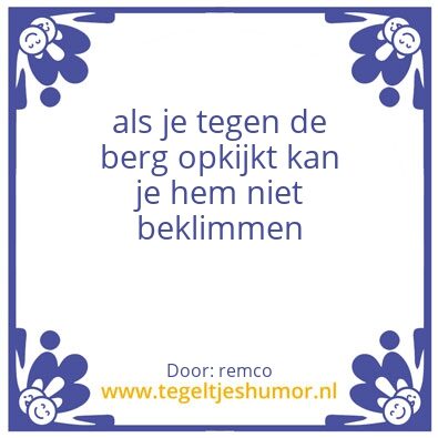 Tegeltje: berg