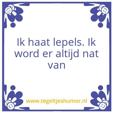 Tegeltje: Lepels
