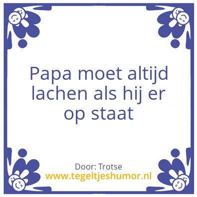 Tegeltje: Papa