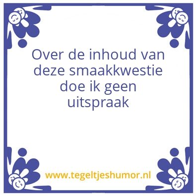 Tegeltje: Inhoud