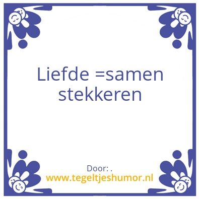 Tegeltje: .