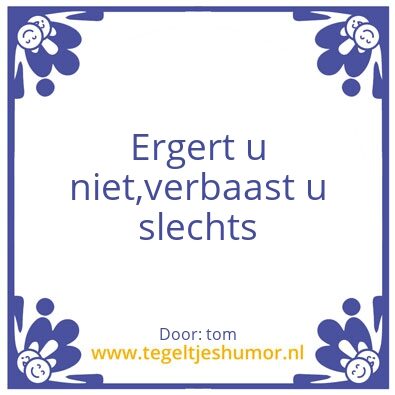 Tegeltje: erger