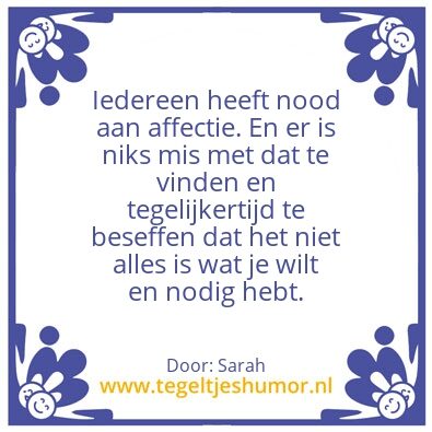 Tegeltje: Sarah