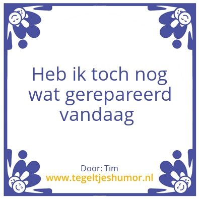 Tegeltje: Monteur