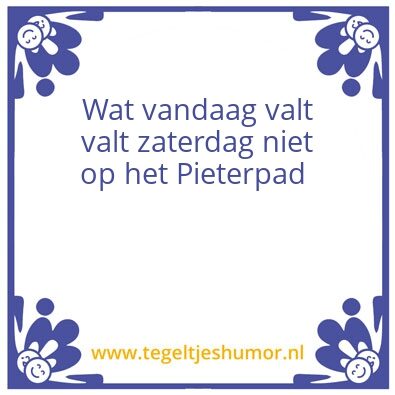 Tegeltje: Pieter