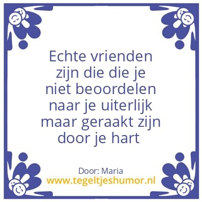 Tegeltje: Vriendschap