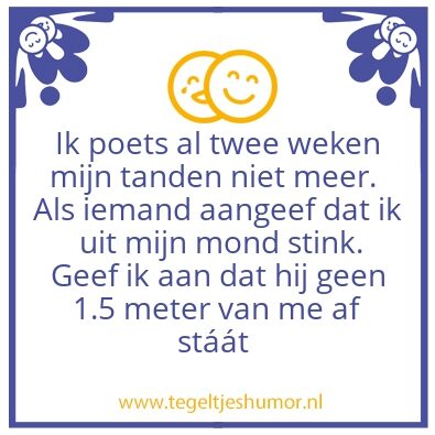 Tegeltje: 1.5 meter afstand