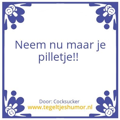 Tegeltje: Je spoort niet