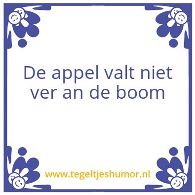 Tegeltje: De appel