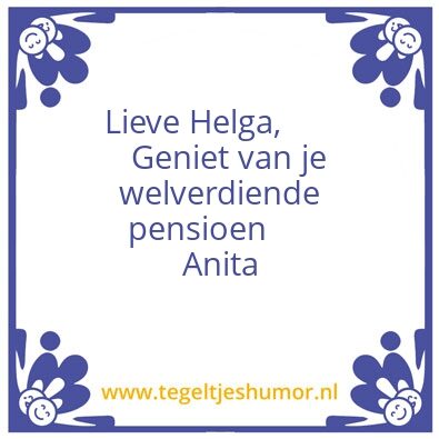 Tegeltje: Helga