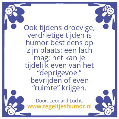 Tegeltje: Ook tijdens ..