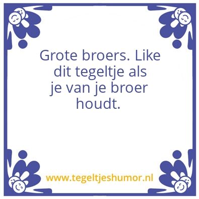 Tegeltje: Broers