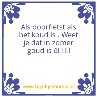 Tegeltje: Koud