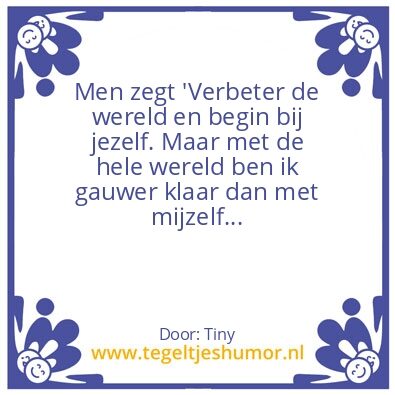 Tegeltje: nadenkertje