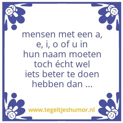 Tegeltje: mensen toch
