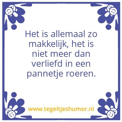Tegeltje: Verliefd