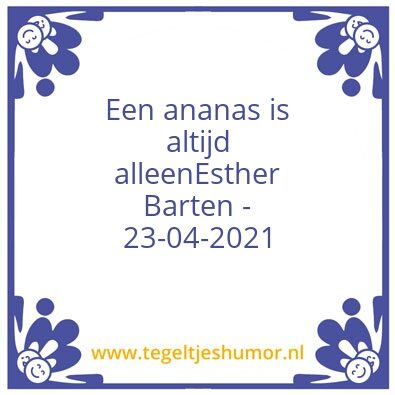 Tegeltje: Ananas