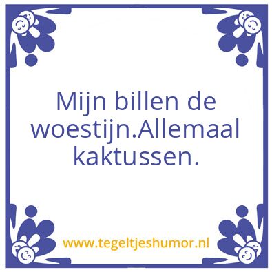 Tegeltje: Billen