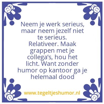 Tegeltje: Satire
