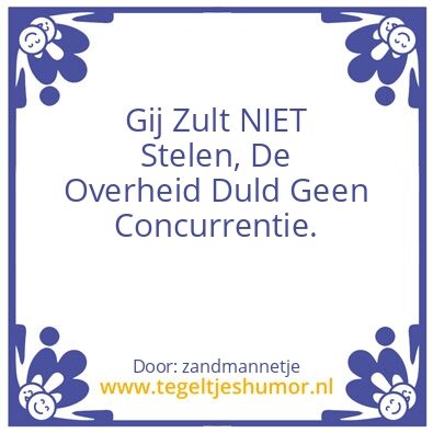 Tegeltje: niet stelen